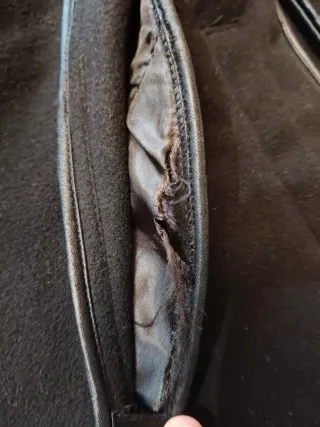 Abrigo largo negro reversible