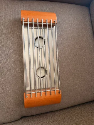 Calentador de platos madera y metal