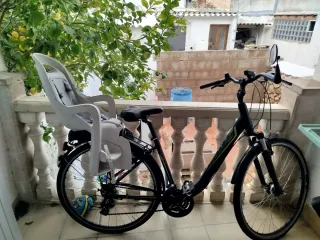 Bicicleta con sillita para niño