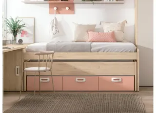 Cama nido con 3 cajones + cama extra que se desliz