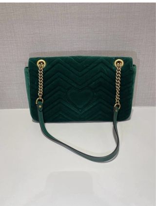 Bolso Gucci Marmont Verde Terciopelo