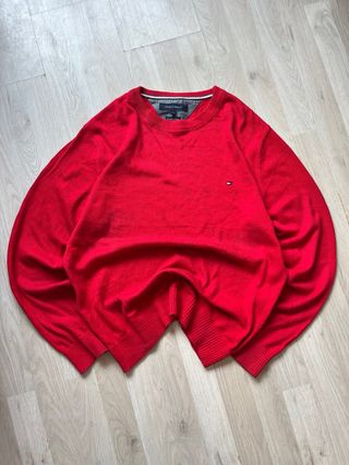 Jersey Tommy Hilfiger Rojo Vintage 90s