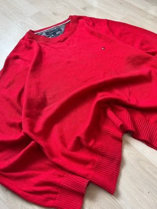 Jersey Tommy Hilfiger Rojo Vintage 90s
