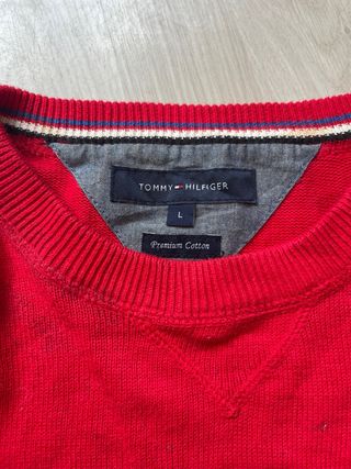 Jersey Tommy Hilfiger Rojo Vintage 90s