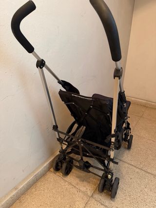 Carrito Bebé con funda Mariquita Negro/Rojo