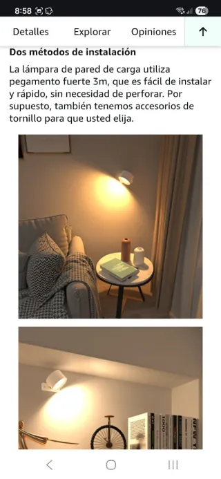 Luz LED de pared moderna