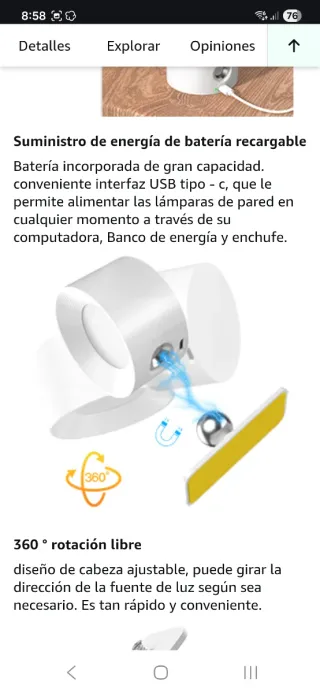 Luz LED de pared moderna