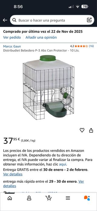 Bebedero para mascotas GAUN