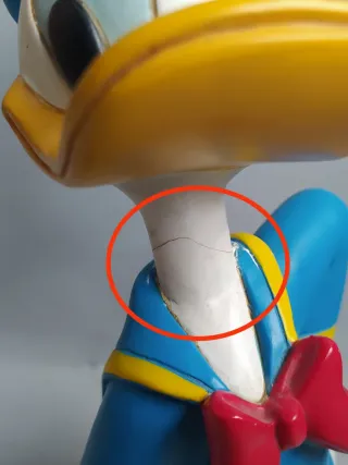 Disney - Estatua Pato Donald Resina Vintage 25cm