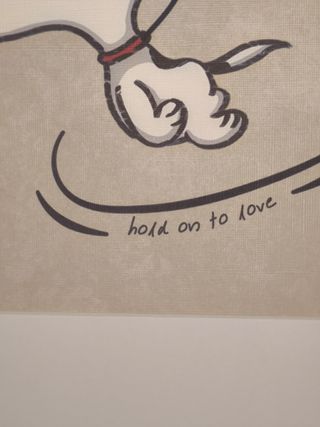Quadro Snoopy Love con francobolli veri