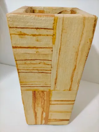 Jarrón Hoja Banano Cuadrado