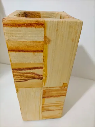 Jarrón Hoja Banano Cuadrado