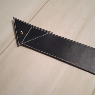 Cintura vintage artigianale donna nera e bianca