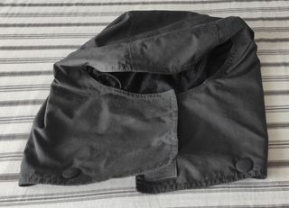 Parka trenca hombre gris y negro