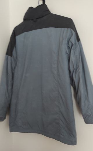 Parka trenca hombre gris y negro