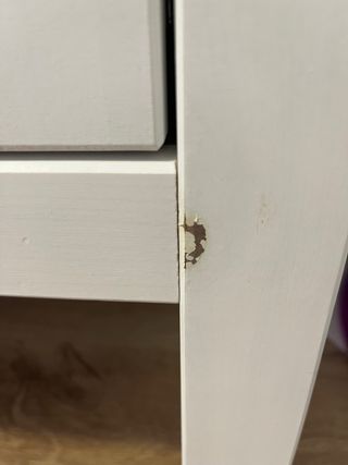 Comoda con cambiador blanco