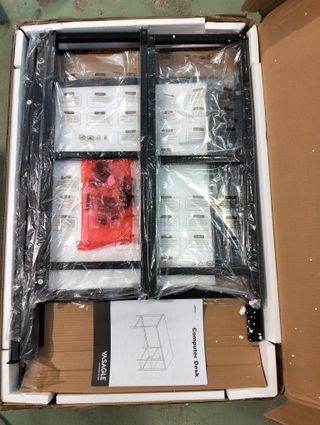 Escritorio Industrial 120x60 cm con Estantes, Mesa de Ordenador VASAGLE LWD47XV1