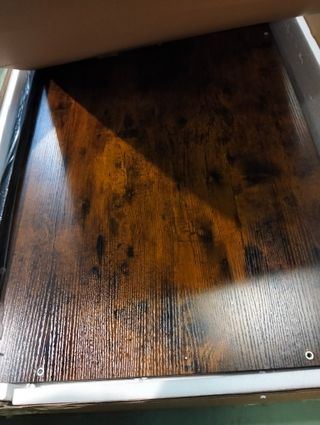 Escritorio Industrial 120x60 cm con Estantes, Mesa de Ordenador VASAGLE LWD47XV1