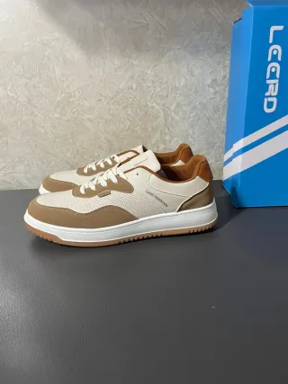 Sneakers Leerd Uomo Beige/Cammello Taglia 45