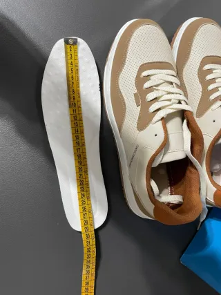 Sneakers Leerd Uomo Beige/Cammello Taglia 45