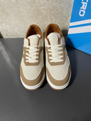 Sneakers Leerd Uomo Beige/Cammello Taglia 45