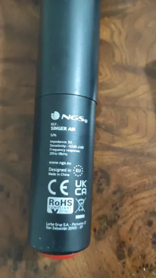 Micrófono NGS SINGER AIR Karaoke Negro