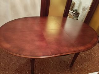 Muebles de salón de madera maciza color cerezo