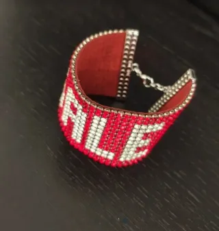 Pulsera Swarovski Roja y Blanca
