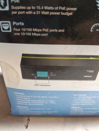 TRENDnet TPE-S50 Switch PoE+ 6 Puertos Fast Ethernet