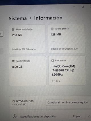 Dell Latitude 7490 i7-8650u 8/16GB 256GB SSD