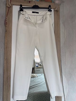 Pantalón blanco Mango