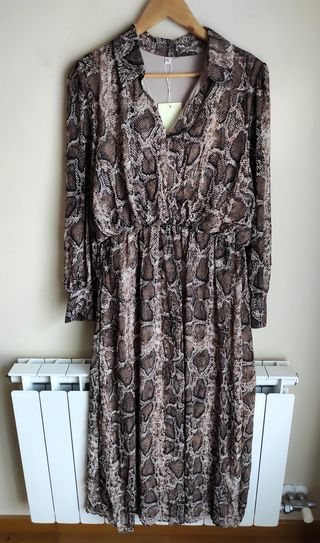 Vestido gasa animal print nuevo XL