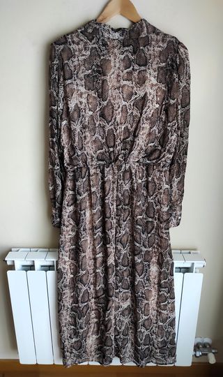 Vestido gasa animal print nuevo XL