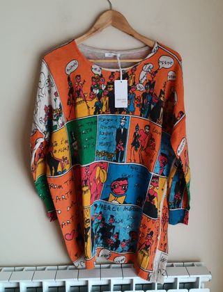 Jersey oversize estampado cómic nuevo