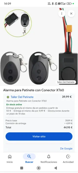 Patinete Eléctrico Ecoextrem Boop ACEPTÓ CAMBIOS