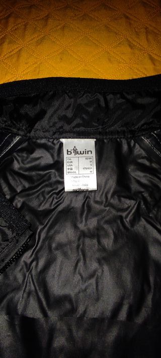 Giacca Antivento Ciclismo Btwin Nera/Rossa