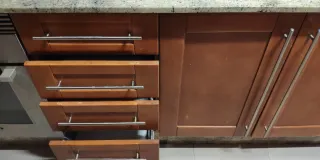 Cocina completa madera y granito