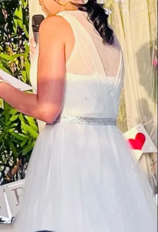 Vestido de Novia Blanco con Pedrería