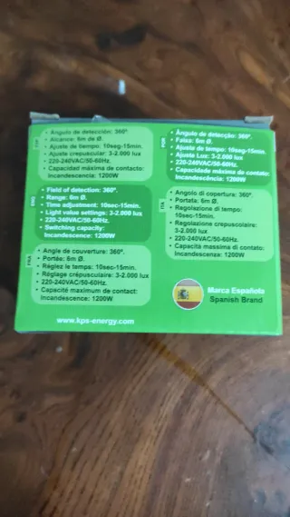 Detector de movimiento KPS DETELUX 360FC PRO