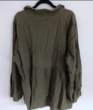 Camisa Lino Verde Botella Talla XXL