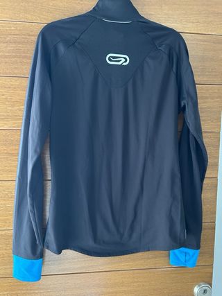Chaqueta deportiva Kalenji hombre negra y azul