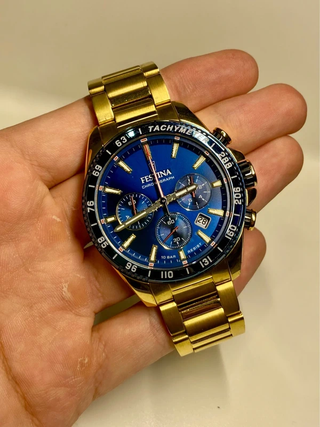 Reloj Festina F20634/3 Hombre Azul Dorado