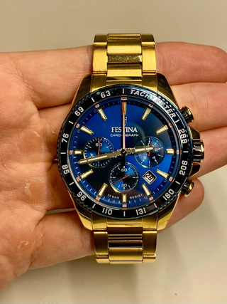 Reloj Festina F20634/3 Hombre Azul Dorado