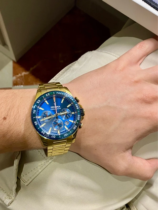 Reloj Festina F20634/3 Hombre Azul Dorado