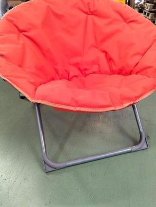 Silla plegable redonda con asiento acolchado suave