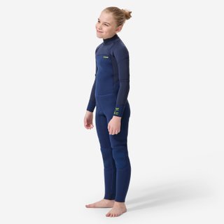 Neopreno surf Niños agua templada 3/2 mm 500 azul marino