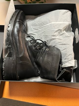 Botines de piel mujer negros