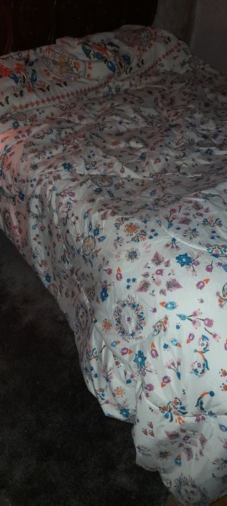 Edredón de fibra multicolor