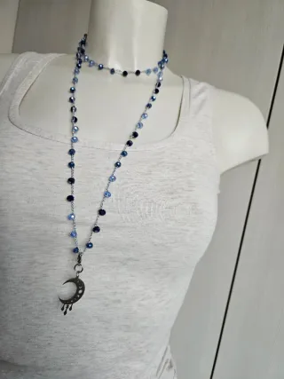 Collana con ciondolo a luna
