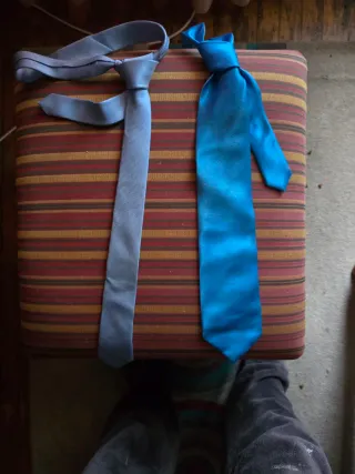 Corbatas de caballero azul y turquesa las 2 4e